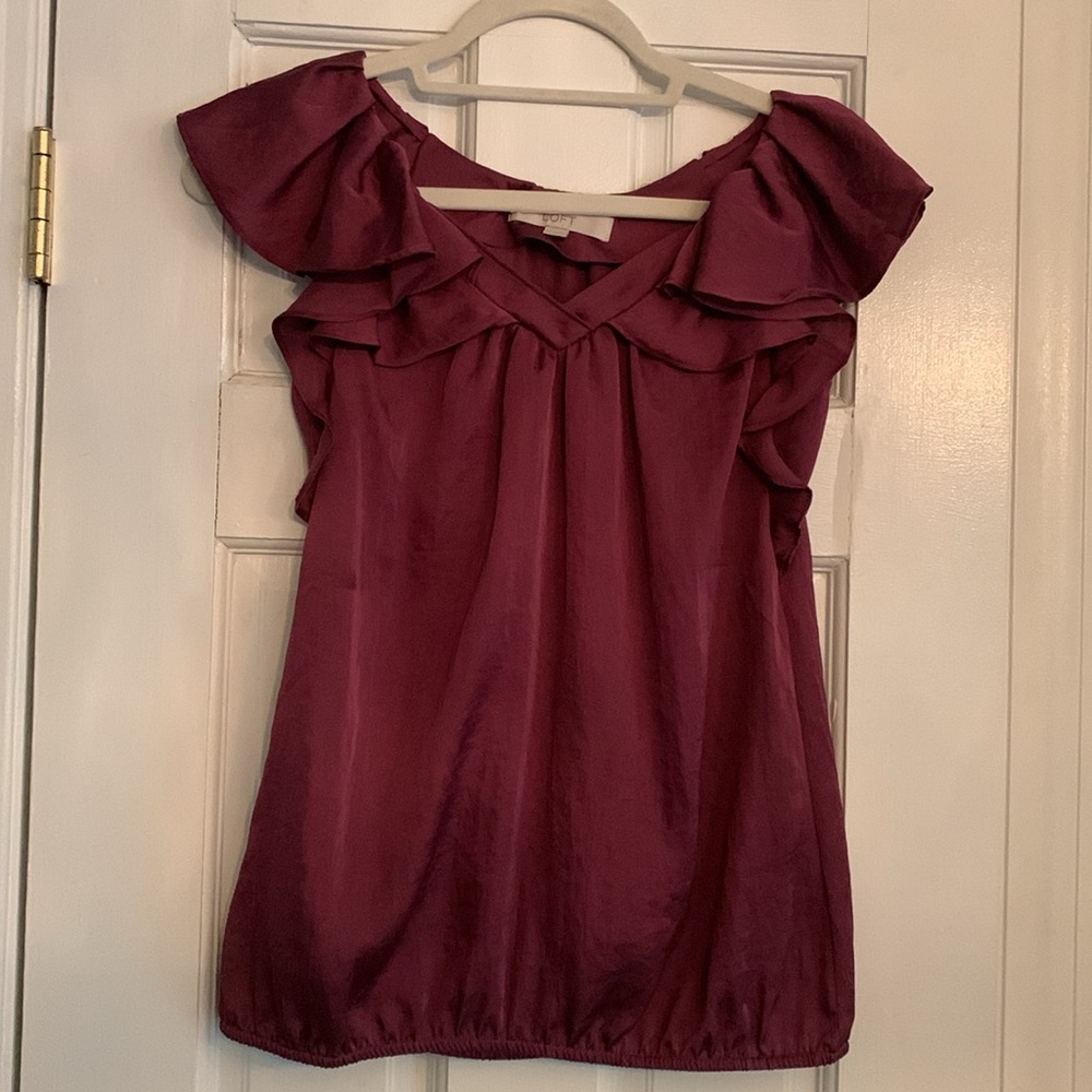 Loft Flutter Sleeve Top - image 5